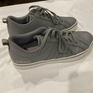 Adidas VS Pace 2.0 Women's Gray Leather Athletic Shoes